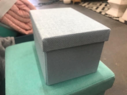 main photo of Small Blue Fabric Covered Box