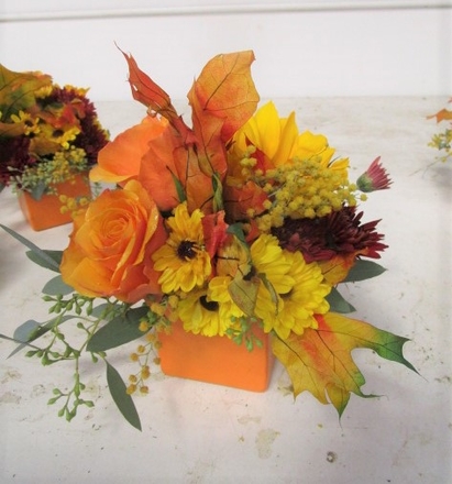 main photo of Fresh Floral Fall Cocktail Table Arrangements