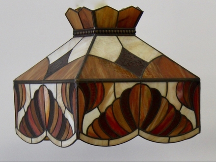 main photo of Square Stained Glass Hanging Lamp