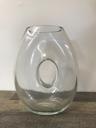 main photo of Glass Oval Donut Vase