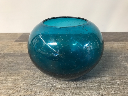 main photo of Blue Glass Bubble Vase B