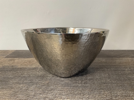 main photo of Silver Hammered Round Square Bowl