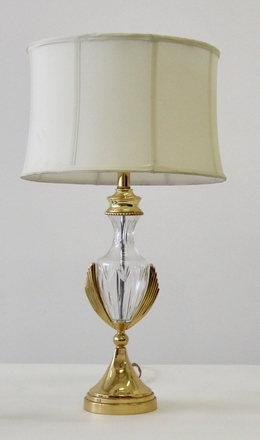 main photo of Crystal and Brass Trophy Table Lamp