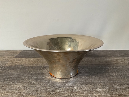 main photo of Silver Hammered Funnel Bowl