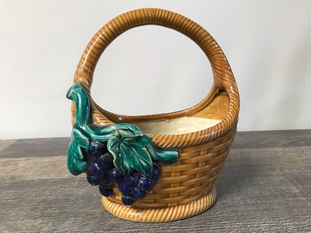 main photo of 1950’s Ceramic Grape Basket