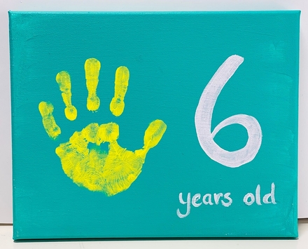 main photo of Handprint Canvas  Age 6