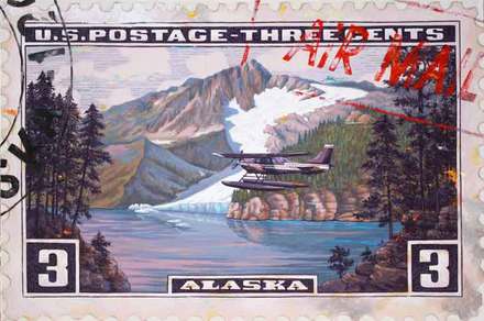 main photo of Alaska Air Mail Postage Poster