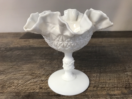 main photo of Milk Glass Footed Dish