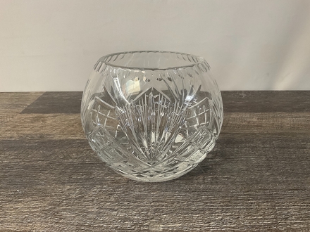 main photo of Medium Cut Crystal Sphere Vase