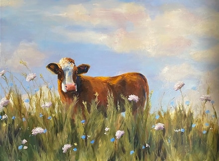 main photo of Landscape Painting with Cow
