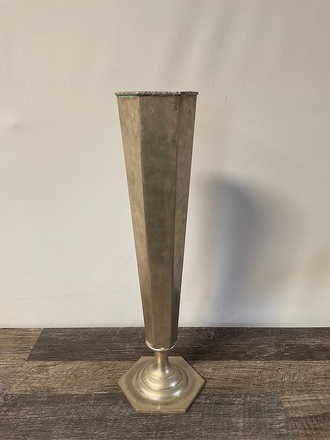 main photo of Medium Silver Tapered Hexagon Vase