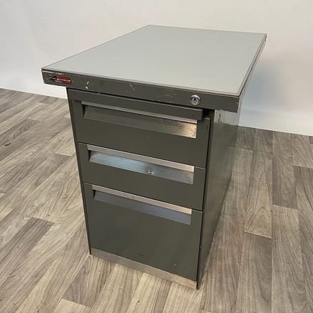 main photo of Grey File Cabinet with Tabletop