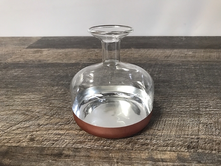 main photo of Glass Copper Base Rotund Bud Vase