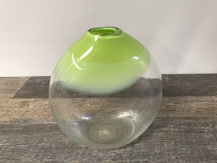 main photo of Glass Green Dip Vase