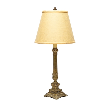 main photo of Small Antique Brass Column Lamp