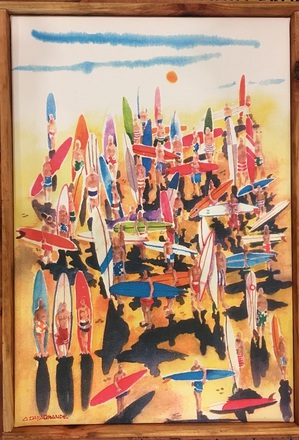 main photo of Surfboards on Crowded Beach