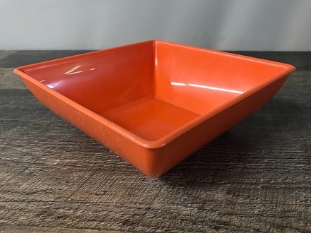 main photo of Orange Plastic Square Bowl