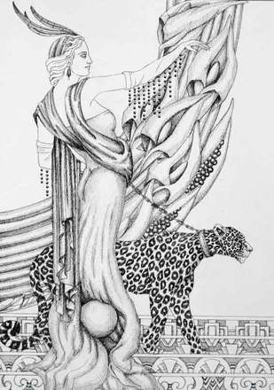 main photo of Woman and Cheetah Illustration II