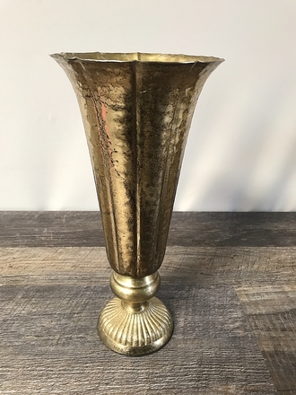 main photo of Medium Gold Hammered Vases