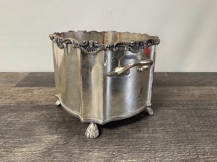 main photo of Square Silver Footed Container