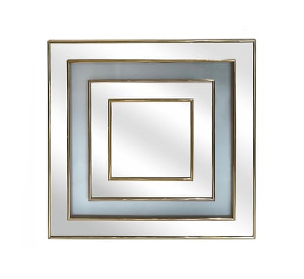 main photo of Stylized Square Gold Mirror