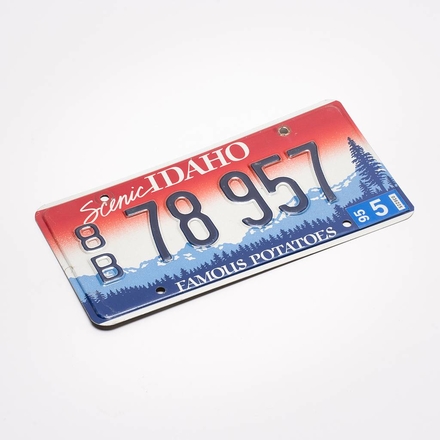 main photo of Idaho Licence Plate (Metal Raised) - 78 957