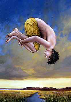 main photo of Cannon Ball Boy Oil Painting