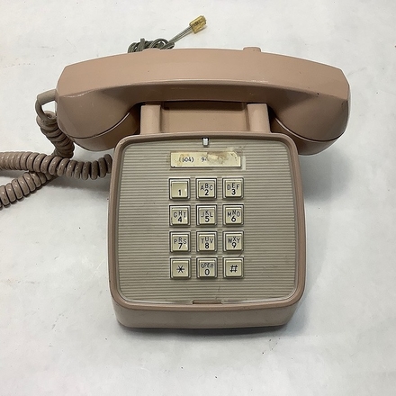 main photo of Phone - Vintage 1980's Corded Pushbutton Telephone