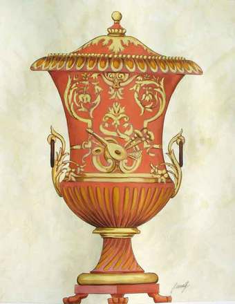 main photo of Decorative Italianate Vase Orange Digital