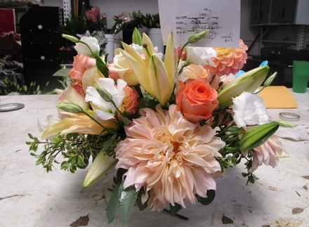 main photo of Fresh Floral Sherbet Color Centerpiece