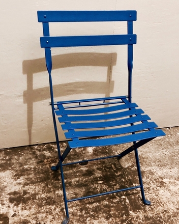 main photo of Blue Folding Cafe Chair