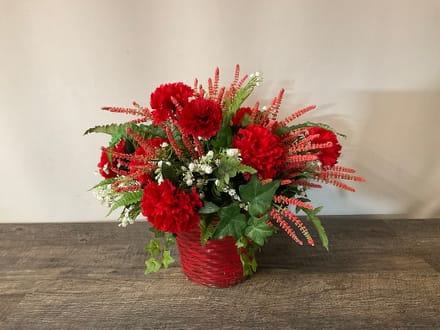 main photo of Red Carnation Basket