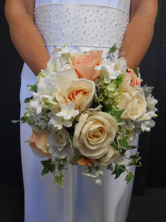 main photo of Creamy Peach Bridal Bouquet