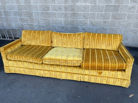 main photo of Vintage golden velvet sofa