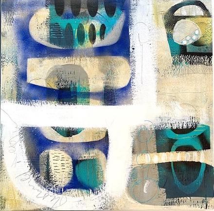 main photo of Modern Art Abstract in Cream & Blue