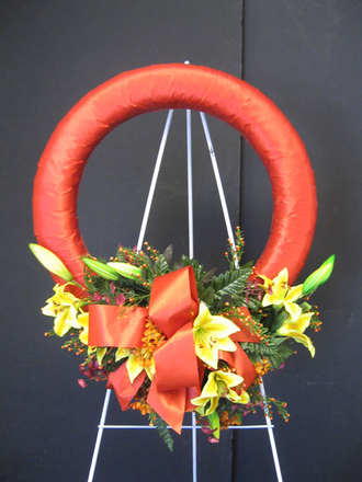 main photo of Orange Easel Wreath