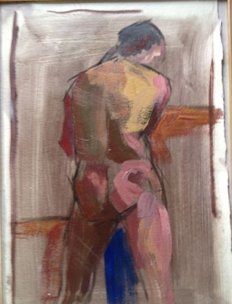 main photo of PODJON-Nude Man Oil Sketch DF