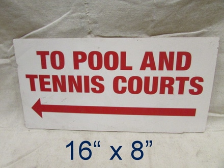 main photo of To Pool and Tennis Courts sign