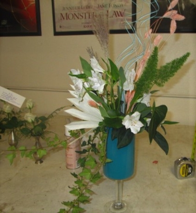 main photo of Fresh Floral '80's style pedestal vase