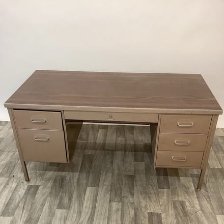 main photo of Brown Double Pedestal Desk