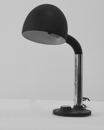 main photo of Black and Chrome Industrial Desk Lamp