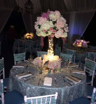 main photo of Fresh Floral Centerpiece with Lights