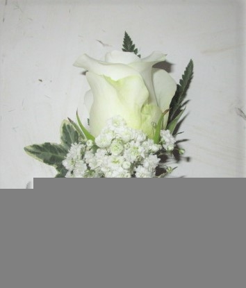 main photo of Fresh Floral White Rose Boutonniere