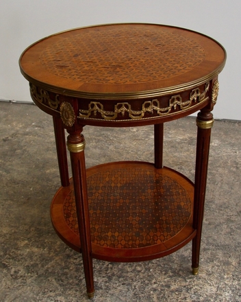 main photo of Antique Inlaid Round Side Table