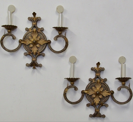 main photo of Painted Wood 2 Arm Sconce