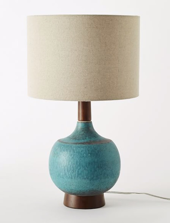 main photo of Turquoise Ceramic Table Lamp