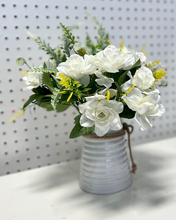 main photo of Ceramic vase with faux flowers
