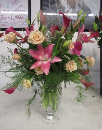 main photo of Fresh Floral Vintage Style Vase Arrangement