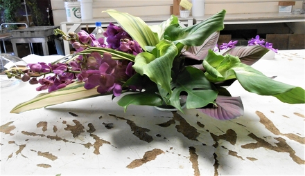 main photo of Fresh Floral Green and Purple Stylized Coffee Table