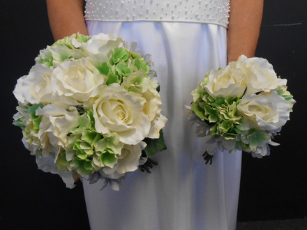 main photo of Green and White Bridal Bouquets B